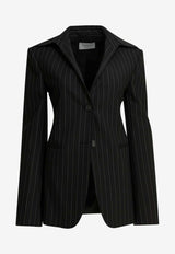 Single-Breasted Striped Blazer