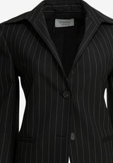 Single-Breasted Striped Blazer