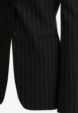 Single-Breasted Striped Blazer