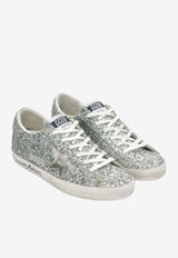 Super-Star Glitter Lace-Up Sneakers
