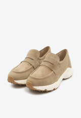 Suede Sneakers with Penny-Strap