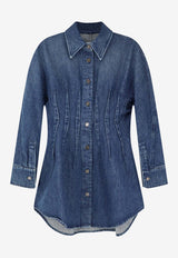 Givenchy Cocoon Mini Denim Dress Blue BW22QS517B420_Medium Blue_40017530