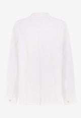 Brunello Cucinelli Logo Embroidered Buttoned Shirt White MM6840618C001_White_40000176