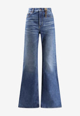 Chloé Horse Charm Flared Jeans Blue CH26SDP042584A1_Faded Indigo_41114611