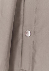 Brunello Cucinelli Silk Buttoned Shirt Brown MZ4216541C965_Kaki_40000179