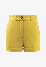 Elisabetta Franchi Turn-Up Mini Shorts Yellow SH00961E2EV4_Sun_41973236