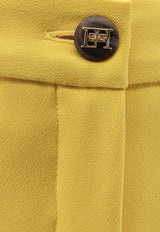 Elisabetta Franchi Turn-Up Mini Shorts Yellow SH00961E2EV4_Sun_41973236