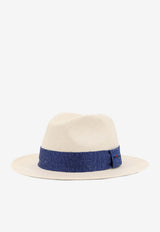 Kiton Ciro Paone Panama Straw Hat Blue UCPL018K0726H05ROYALBLUE_Blue_42176906