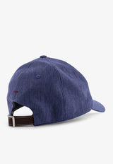 Brunello Cucinelli Logo Embroidered Denim Baseball Cap Denim MH2489850COX54_DENIM PERLA_40000218