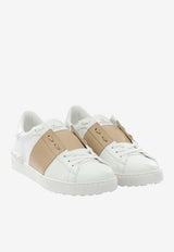 Rockstud Leather Low-Top Sneakers