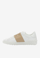 Rockstud Leather Low-Top Sneakers