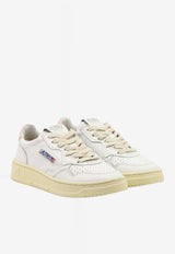 Leather Low-Top Sneakers with Logo