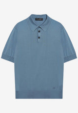Silk Short-Sleeved Polo T-shirt