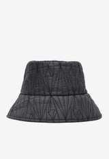 Quilted Logo-Patch Bucket Hat