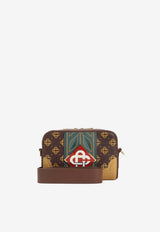 Monogram Leather Messenger Bag