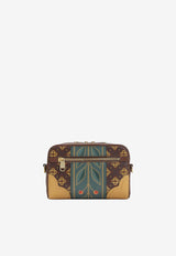 Monogram Leather Messenger Bag