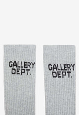 Ribbed Socks with Logo-Inaly