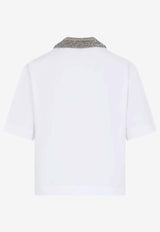 Polo T-shirt with Sequins-Embellishment
