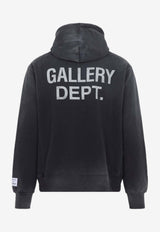 Logo Print Vintage Hooded Sweatshirt