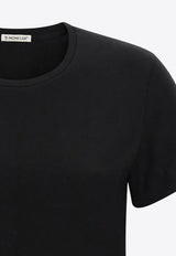Crewneck T-shirt with Logo-Patch
