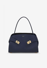 Ferragamo Medium Hug Leather Shoulder Bag Navy 219816789711NEW NAVY_New Navy_40472280