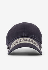Balenciaga Masking Tape Logo Faded Baseball Cap Black 858087410B21041_FADED WASHED BLACK_44824404