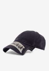 Balenciaga Masking Tape Logo Faded Baseball Cap Black 858087410B21041_FADED WASHED BLACK_44824404