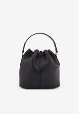 Ferragamo Hammered Leather Bucket Bag Black 220915785878NERO_Black_40472270