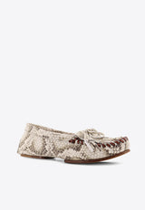 Paris Texas Indiana Snakeskin Print Loafers Beige PX1580XPTMLNATURALE_Natural_42176742