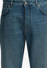 Washed Straight-Leg Jeans