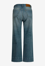 Washed Straight-Leg Jeans