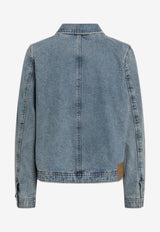 Ami De Coeur Zip-Up Denim Jacket