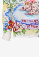 Better Days Printed Silk Long-Sleeved Shirt