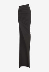 Adjustable Maxi Skirt with Logo-Patch