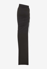 Adjustable Maxi Skirt with Logo-Patch