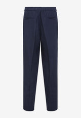 Linen Pants with Front-Pleats
