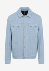 Long-Sleeved Denim Overshirt