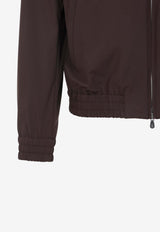 Windbreaker Jacket with Concealed-Hood