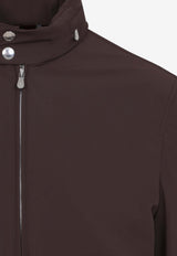 Windbreaker Jacket with Concealed-Hood