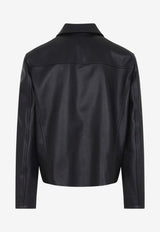 Zip-Up Leather Jacket