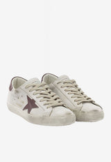 Distressed Leather Low-Top Sneakers