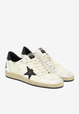 Distressed Leather Low-Top Sneakers
