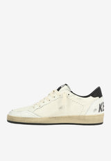 Distressed Leather Low-Top Sneakers