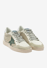 Distressed Leather Low-Top Sneakers