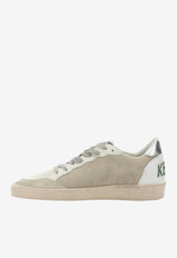 Distressed Leather Low-Top Sneakers