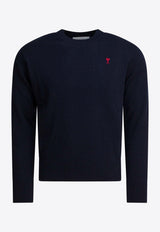 AMI PARIS Ami De Coeur Sweater Blue HKS826.001414_eaf43273-0ffe-4c64-8c43-8afae2dd618d