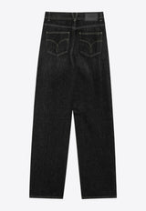 Washed Straight-Leg Jeans
