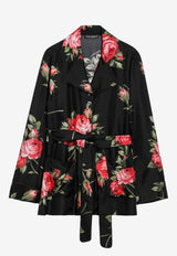 Rose-Print Vanity Shirt