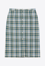 Checked Midi Skirt