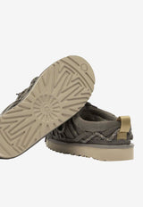 Suede Slippers with Laces